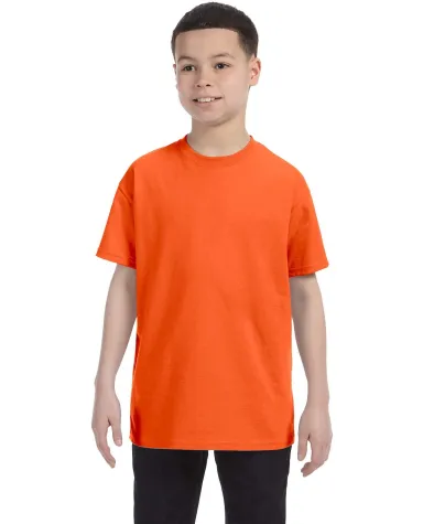 5000B Gildan™ Heavyweight Cotton Youth T-shirt  in Orange front view
