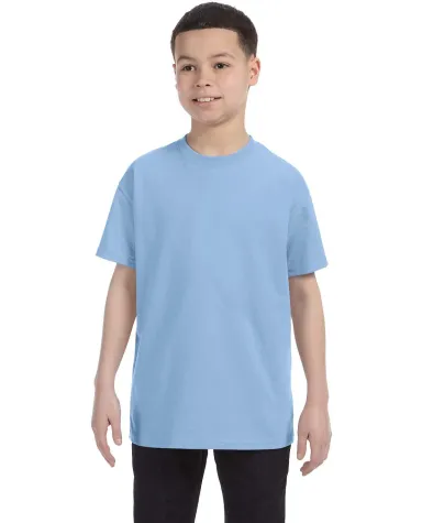 5000B Gildan™ Heavyweight Cotton Youth T-shirt  in Light blue front view