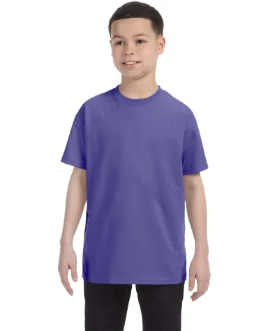 5000B Gildan™ Heavyweight Cotton Youth T-shirt  in Violet front view