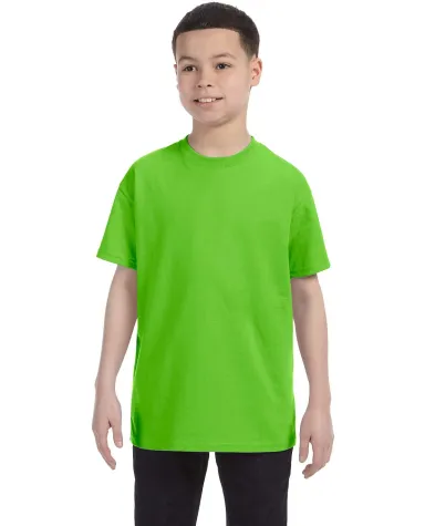 5000B Gildan™ Heavyweight Cotton Youth T-shirt  in Lime front view