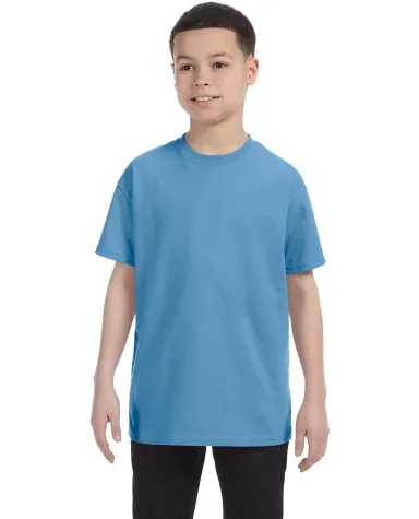 5000B Gildan™ Heavyweight Cotton Youth T-shirt  in Carolina blue front view