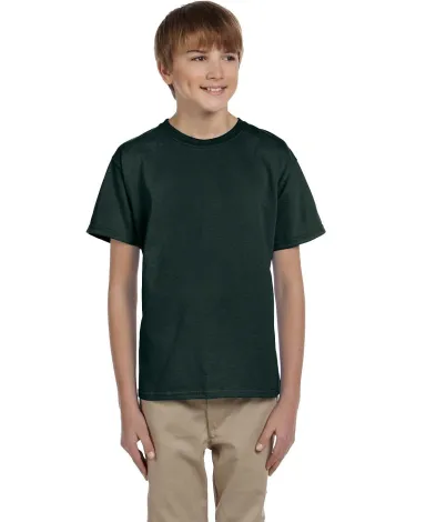 2000B Gildan™ Ultra Cotton® Youth T-shirt in Forest green front view