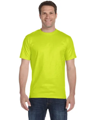 G800 Gildan Ultra Blend 50/50 T-shirt in Safety green front view