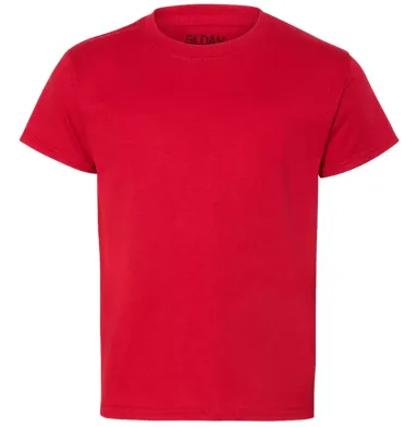 8000B Gildan Ultra Blend 50/50 Youth T-shirt SPRT SCARLET RED front view