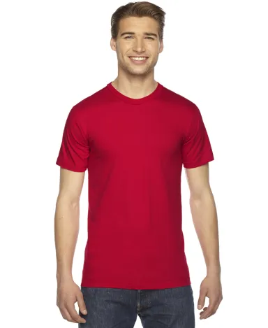 2001 American Apparel Fine USA Made Jersey Tee in Red front view
