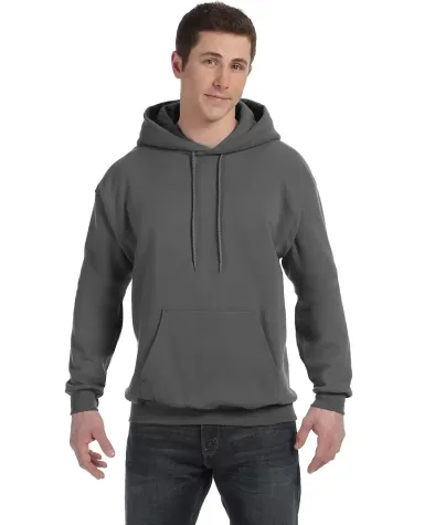 P170 Hanes® PrintPro®XP™ Comfortblend® Hooded in Smoke gray front view