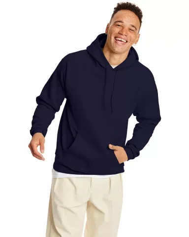 P170 Hanes® PrintPro®XP™ Comfortblend® Hooded in Athletic navy front view