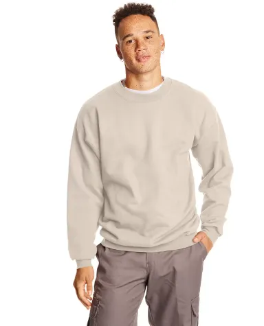 F260 Hanes® PrintPro®XP™ Ultimate Cotton® Swe in Sand front view
