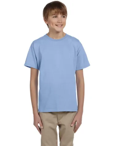 5370 Hanes® Heavyweight 50/50 Youth T-shirt in Light blue front view