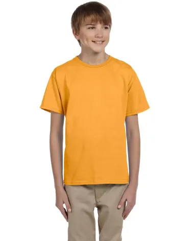 5370 Hanes® Heavyweight 50/50 Youth T-shirt in Gold front view