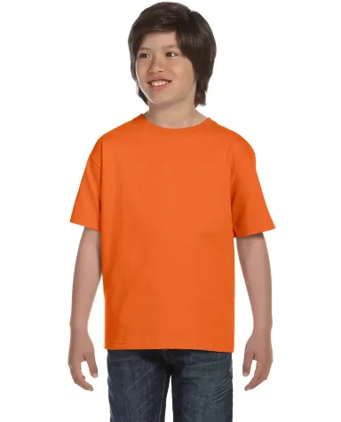 5380 Hanes® Youth Beefy®-T 5380 in Orange front view