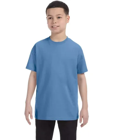 5450 Hanes® Authentic Tagless Youth T-shirt in Carolina blue front view