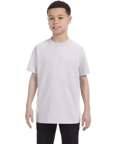 5450 Hanes® Authentic Tagless Youth T-shirt in Ash front view