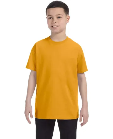 5450 Hanes® Authentic Tagless Youth T-shirt in Gold front view
