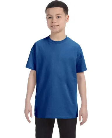 5450 Hanes® Authentic Tagless Youth T-shirt in Deep royal front view