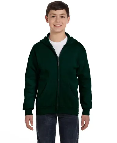 P480 Hanes® PrintPro®XP™ Comfortblend® Youth  in Deep forest front view