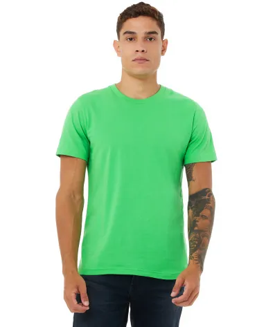 BELLA+CANVAS 3001 Soft Cotton T-shirt in Synthetic green front view
