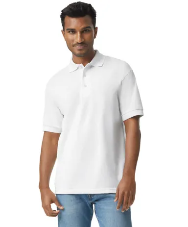 8800 Gildan® Polo Ultra Blend® Sport Shirt in White front view