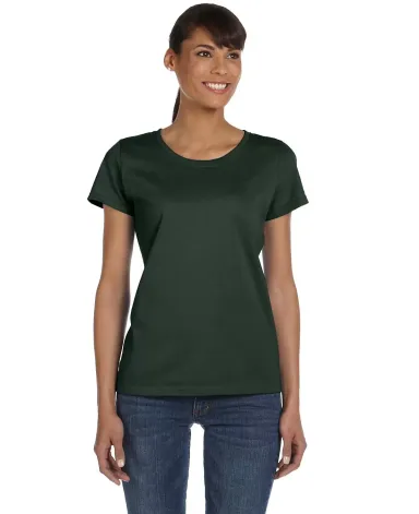 Fruit of the Loom Ladies Heavy Cotton HD153 100 Co FOREST GREEN front view