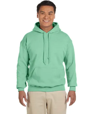 18500 Gildan Heavyweight Blend Hooded Sweatshirt in Mint green front view