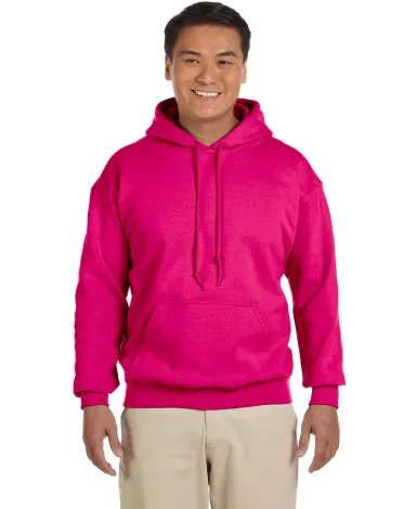 18500 Gildan Heavyweight Blend Hooded Sweatshirt in Heliconia front view