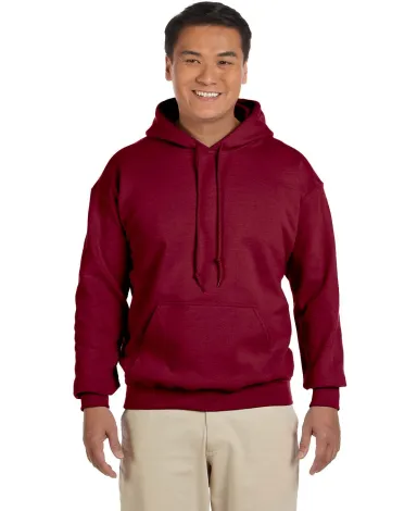 18500 Gildan Heavyweight Blend Hooded Sweatshirt in Antiq cherry red front view