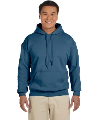 18500 Gildan Heavyweight Blend Hooded Sweatshirt in Indigo blue front view