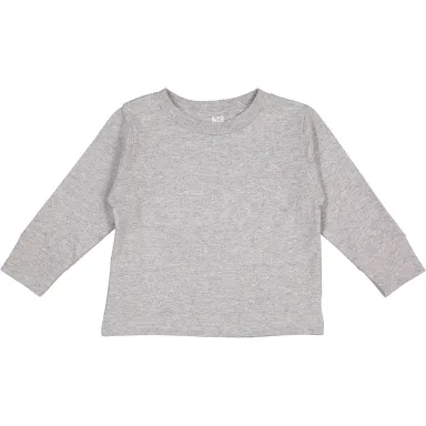 Rabbit Skins® 3311 Toddler Long Sleeve T-shirt in Heather front view