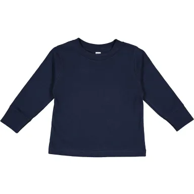 Rabbit Skins® 3311 Toddler Long Sleeve T-shirt in Navy front view