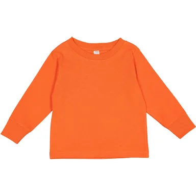Rabbit Skins® 3311 Toddler Long Sleeve T-shirt in Orange front view