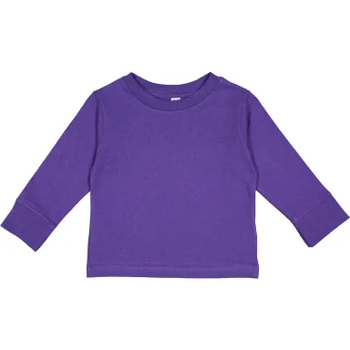 Rabbit Skins® 3311 Toddler Long Sleeve T-shirt in Purple front view