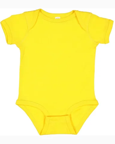 4400 Onsie Rabbit Skins® Infant Lap Shoulder Cree in Yellow front view