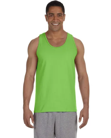 2200 Gildan Ultra Cotton Tank Top in Lime front view
