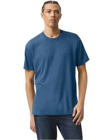American Apparel TR401 Unisex Tri-Blend Track Tee in Tri dusk front view