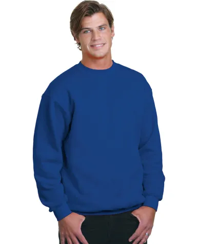 1102 Bayside Fleece Crew Neck Pullover S - 5XL  in Royal front view