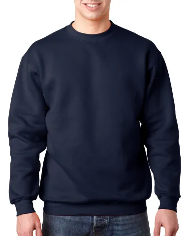 1102 Bayside Fleece Crew Neck Pullover S - 5XL  in Navy front view