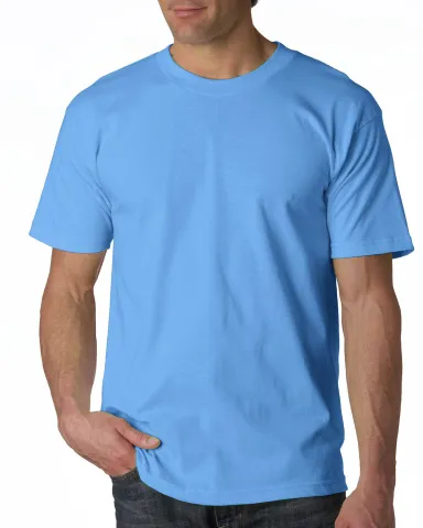 2905 Bayside Adult Union Made Cotton Tee in Carolina blue front view