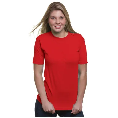 2905 Bayside Adult Union Made Cotton Tee in Red front view