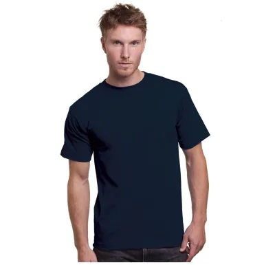 3015 Bayside Adult Union Made Cotton Pocket Tee in Navy front view