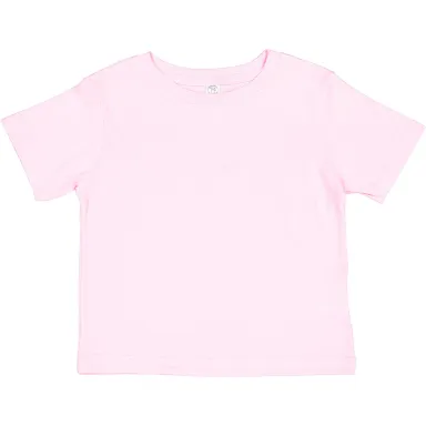 3301T Rabbit Skins Toddler Cotton T-Shirt in Pink front view