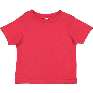 3301T Rabbit Skins Toddler Cotton T-Shirt in Red front view