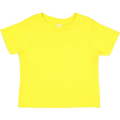 3301T Rabbit Skins Toddler Cotton T-Shirt in Yellow front view