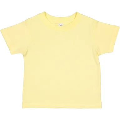 3301T Rabbit Skins Toddler Cotton T-Shirt in Banana front view
