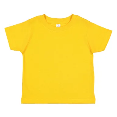 3321 Rabbit Skins Toddler Fine Jersey T-Shirt in Gold front view