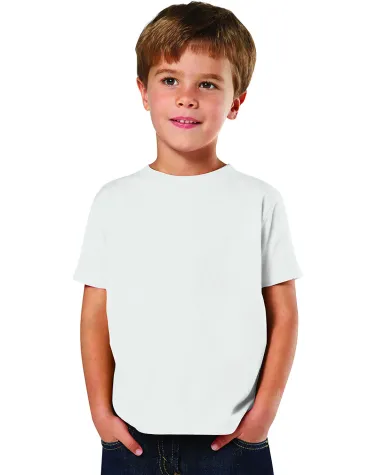 3321 Rabbit Skins Toddler Fine Jersey T-Shirt in Blended white front view