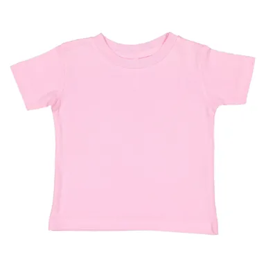 3321 Rabbit Skins Toddler Fine Jersey T-Shirt in Pink front view
