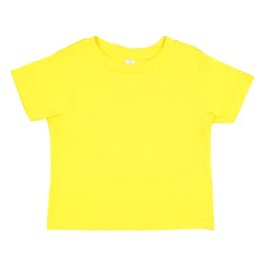 3321 Rabbit Skins Toddler Fine Jersey T-Shirt in Yellow front view