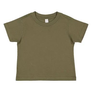 3322 Rabbit Skins Infant Fine Jersey T-Shirt in Military green front view