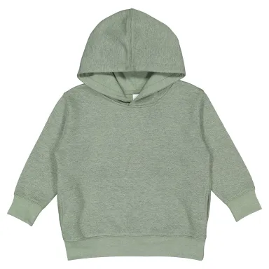 3326 Rabbit Skins Toddler Hooded Sweatshirt with P in Bamboo blackout front view