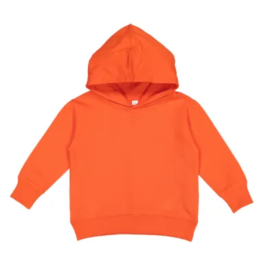 3326 Rabbit Skins Toddler Hooded Sweatshirt with P in Orange front view